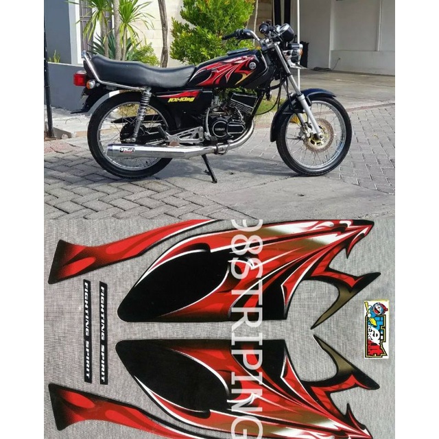 STRIPING RX KING MERAH TAHUN 2006 STIKER LIS STANDAR ORI YAMAHA