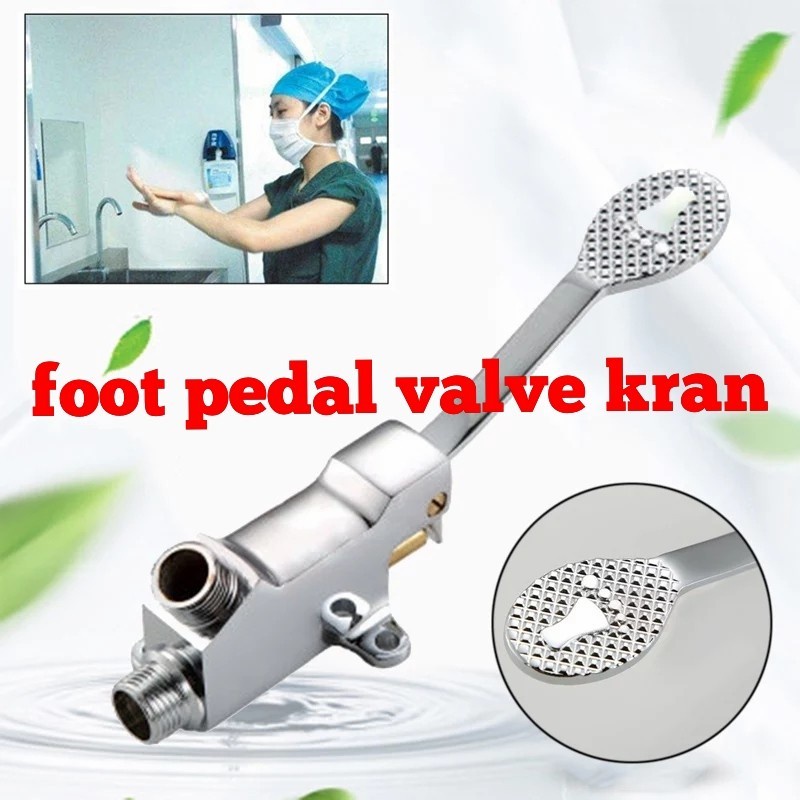 kran injak kaki foot pedal valve kuningan