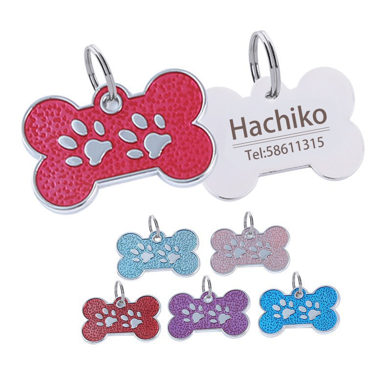 Liontin Kalung Anjing / Kucing Bahan Stainless Steel