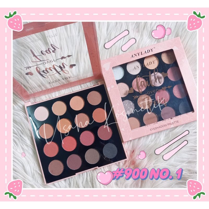 PROMO ECER!! EYESHADOW ANYLADY 16 WARNA FAITH OVER FEAR EYESHADOW PALETTE NUDE COLECTION NO. 900