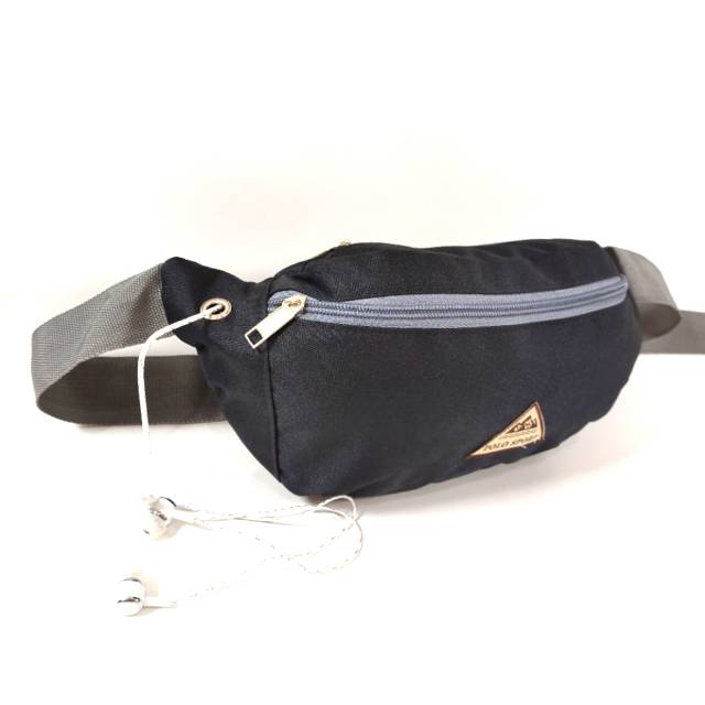 Promo Waist Bag Tas Pinggang Bisa Selempang Hitam Murah Berkualitas