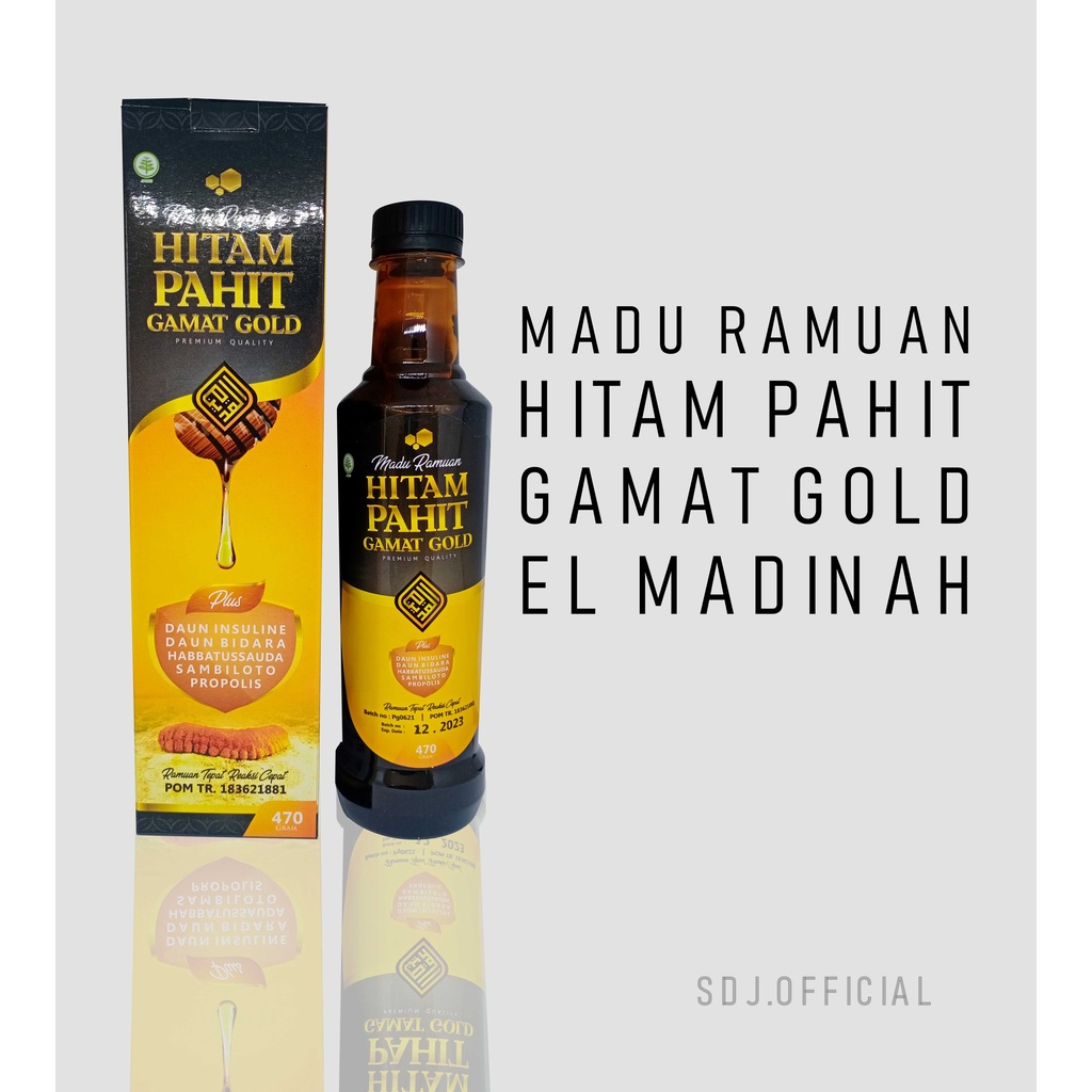 MADU HITAM PAHIT PLUS GAMAT GOLD - MADU HITAM PLUS GAMAT - sambiloto