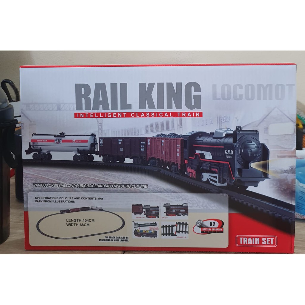 MAINAN ANAK LAKI LAKI  REL  KERETA API LOKOMOTIF KLASIK  - RAIL KING INTTLIGENT CLASSICAL TRAIN