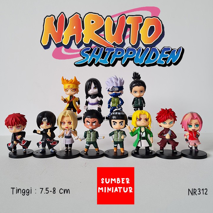 Set Figure Naruto Shippuden Hiasan Topper Pajangan Naruto Chibi