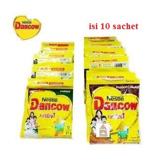 Dancow Fortigro Instant / Cokelat 1 Renceng isi 10 Sachet @27gr