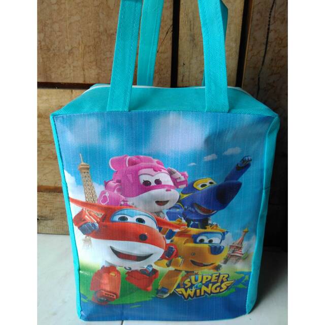 

TAS SOUVENIR KARAKTER KARTUN SUPER WING | TAS ULTAH ANAK | GOODIE BAG BINGKISAN KADO | READY | R26