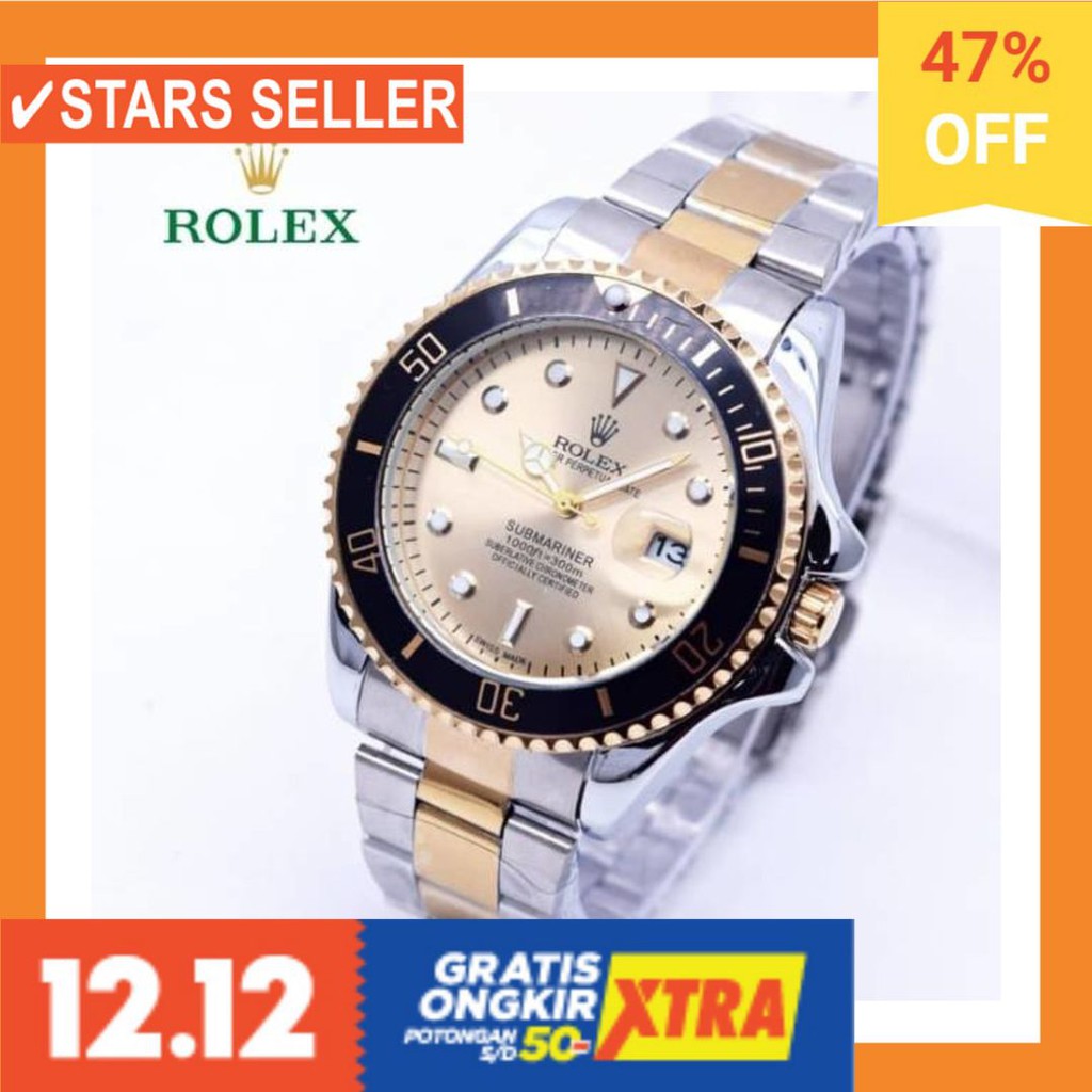 JAM TANGAN GROSIR MURAH LELAKI ANTI KARAT AIR LAKI / Jam tangan pria - jam tangan ROLEX RX AC