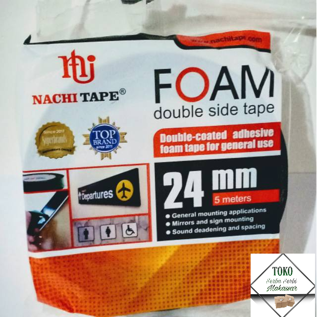 

TSSM Nachi Double Tape Foam Original Selotip Lakban Isolasi 5 Meter MAKASSAR