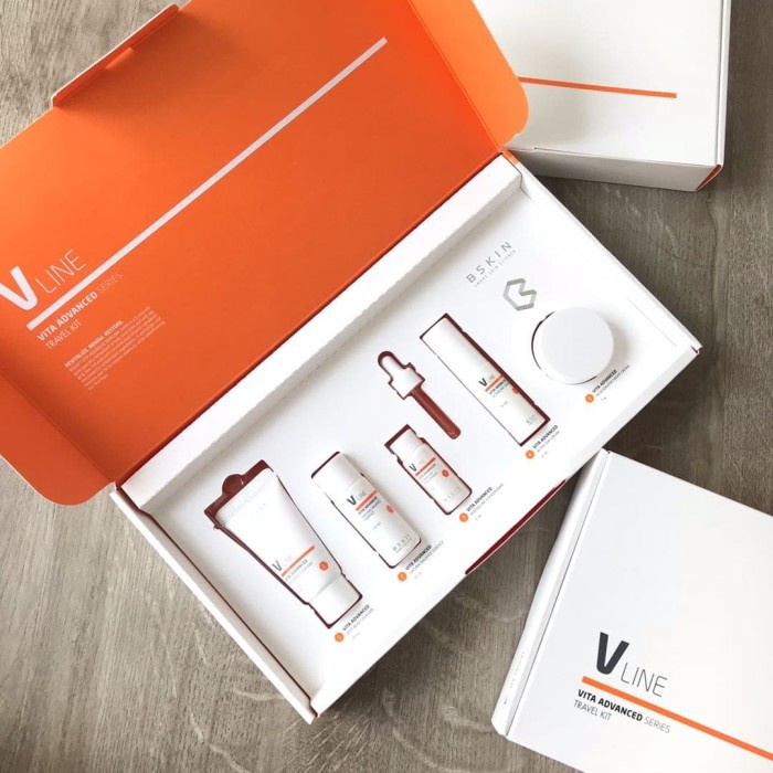 v line travelkit / skincare bskin / hdi skincare travel size safa