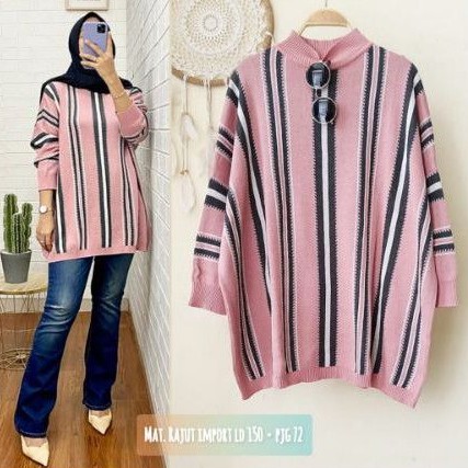 Kaos rajut import jumbo ld 150 cm