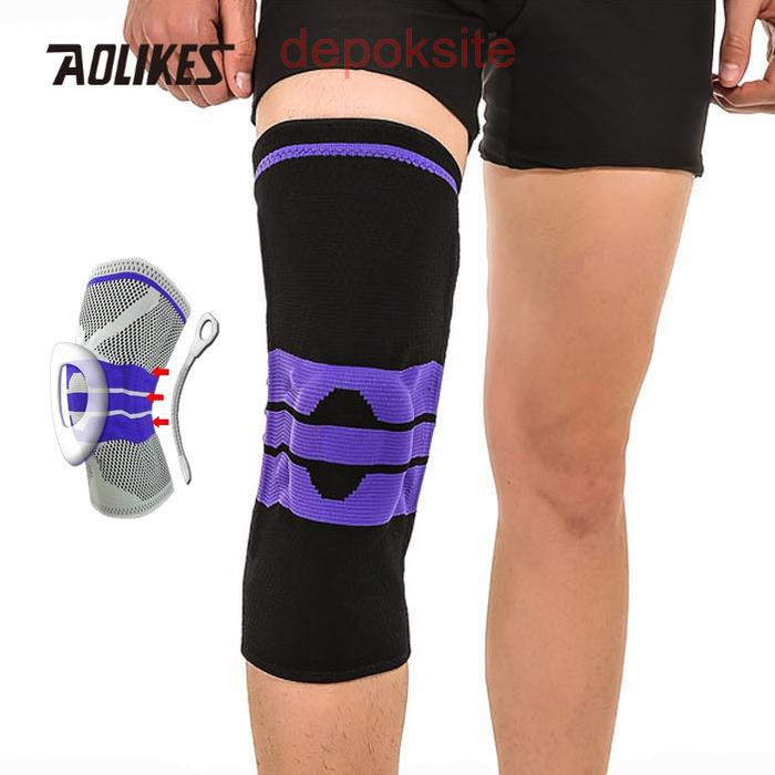 Aolikes 7721 Knee Pad Bracer Sleeve Compression Kneepad Deker Pelindung Lutut Olahraga Voli Tenis