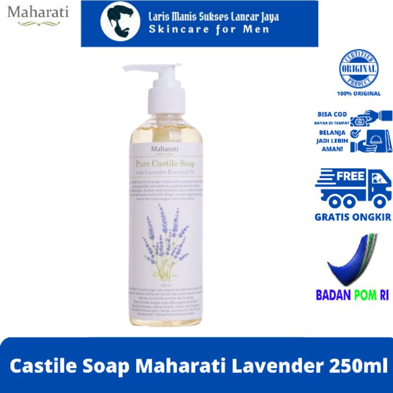 Castile Soap Lavender MAHARATI 250ml | Sabun Castile Lavender MAHARATI