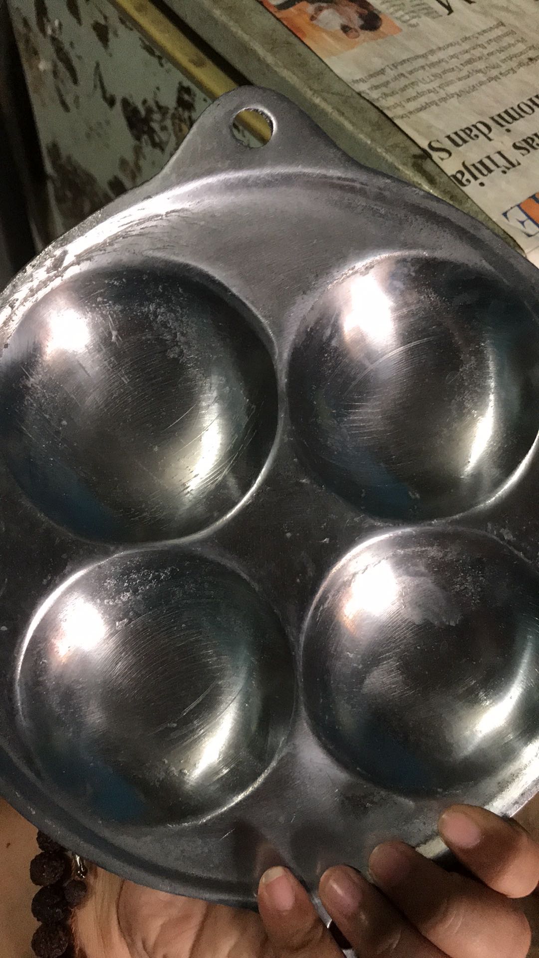 Cetakan Apem Bikang Lumpur Tipis 4 Lubang - Aluminium