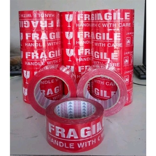 Lakban Fragile Merah Jangan di Banting 45mm x 50 Yard