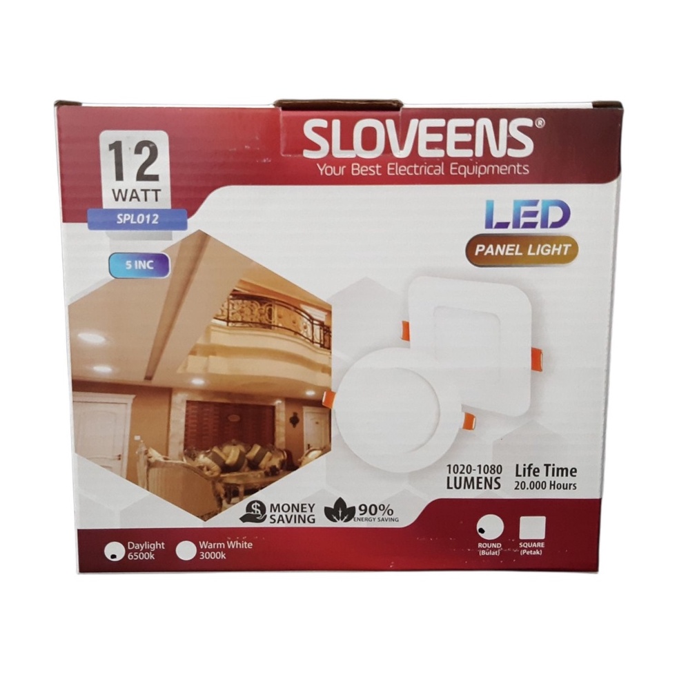 Sloveens Lampu Downlight LED Panel Inbow 12 Watt