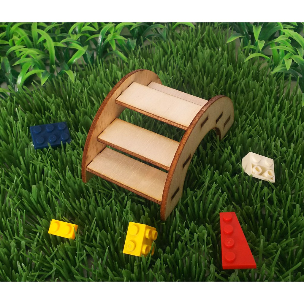 Jembatan hamster mini kayu rumah hamster kandang hamster-2