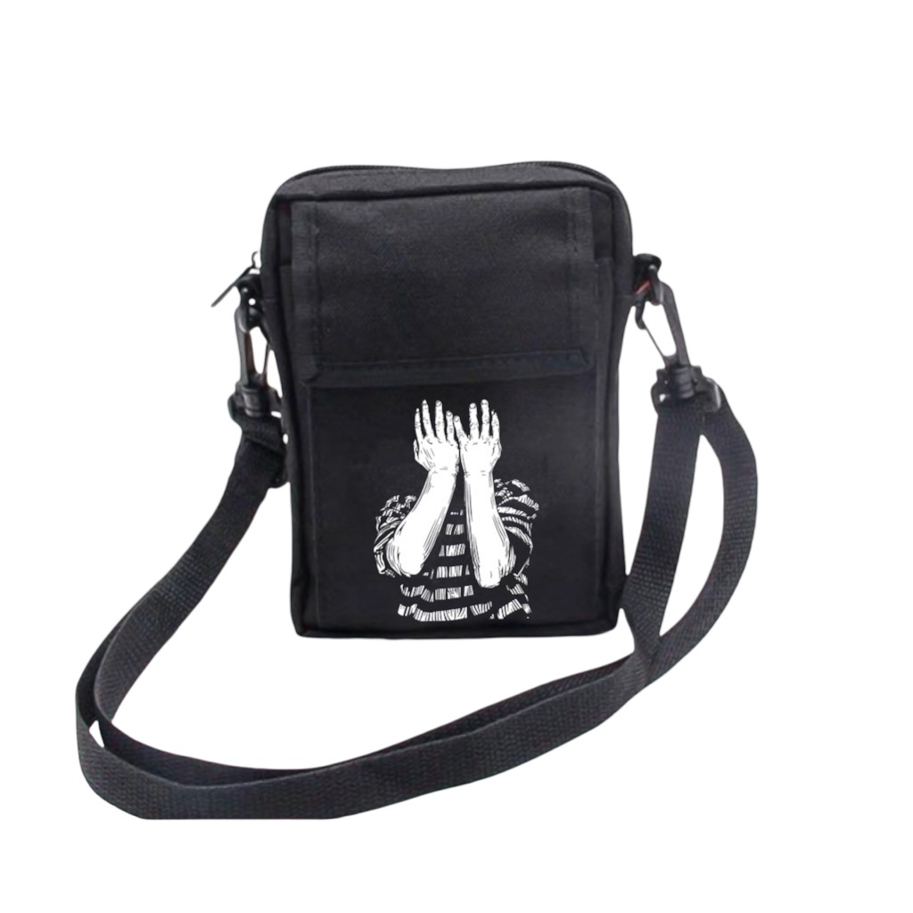 Grosir tas slempang mini pria Termurah / Sling bag Mini Sablon [A63]