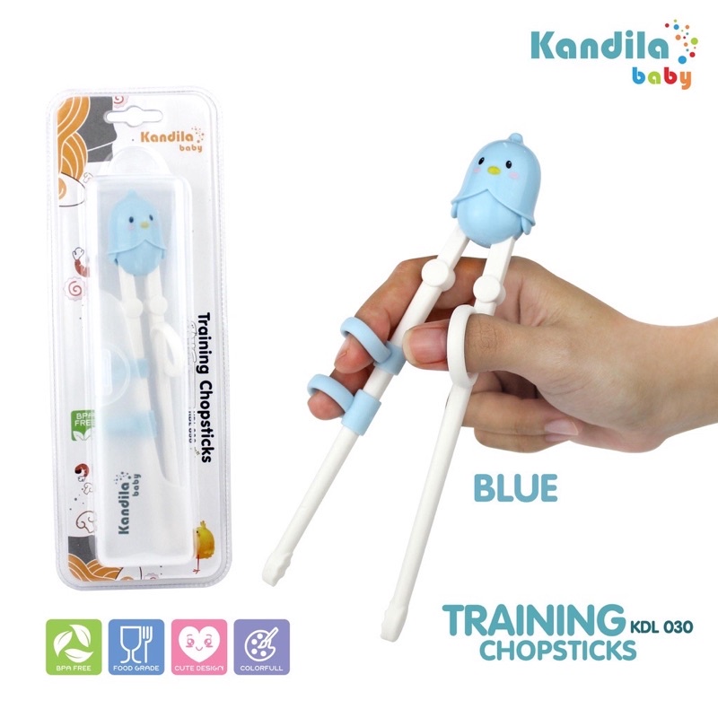 Kandila Chopstiks Training Latihan Sumpit Anak Bayi + Case Box KDL030