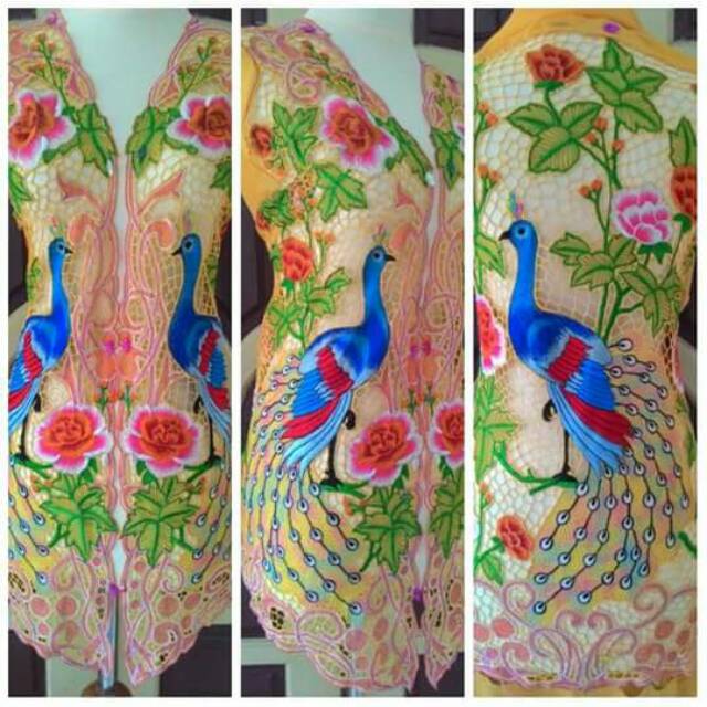 Kebaya bordir manual (masih bahan)