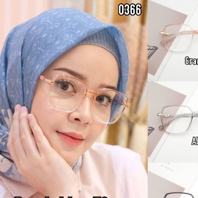 FRAME KACAMATA WANITA 0366 | LENSA BLUEYCROMIC  | LENSA PHOTOCHROMIC  | LENSA BLUERAY  | LENSA ANTIRADIASI  | KACAMATA MINUS NORMAL PLUS CYLINDER