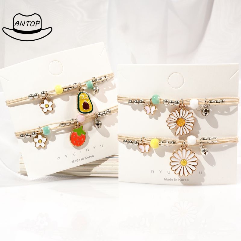 Daisy Gelang Couple Etnik Bead Tali Persahabatan Braided Bracelet/Mahasiswa Friendship Adjustable Fashion Aksesoris ANTOP