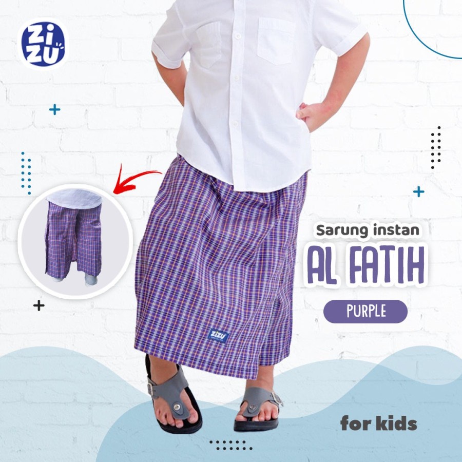 Sarung Anak Sarung Celana Instan Al Fatih by Little Zizu Original Sarcel Motif Kotak