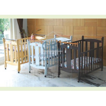 Hakari Tempat Tidur Bayi Baby Box kayu Tanpa Kelambu Bella TTBA-HK-044