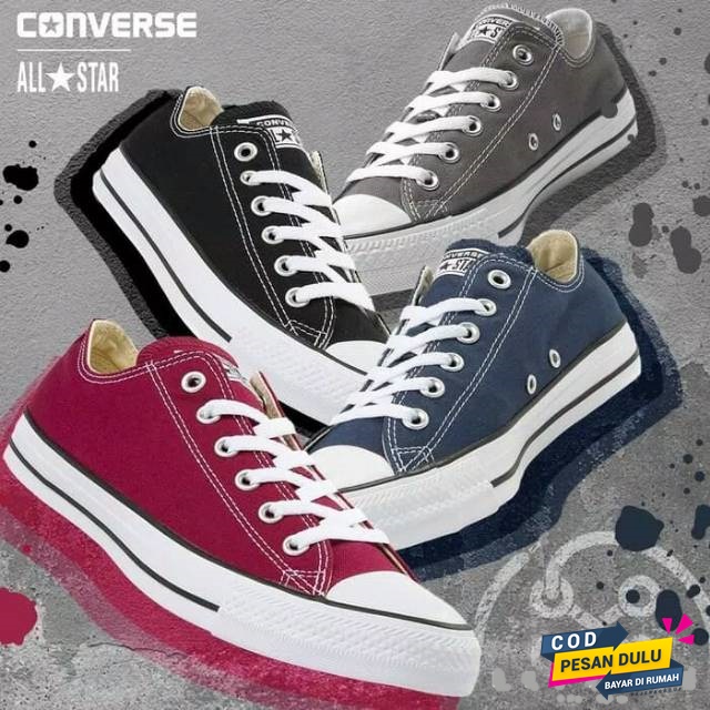 Discount Murah Converse Allstar Sepatu Sekolah Sepatu Pria Wanita Convers ALL STAR CLASSIC LOW OX Cowok Cewek Sneakers Casual