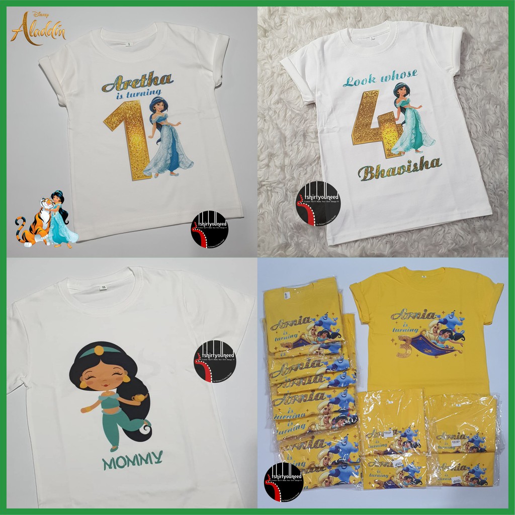 Kaos Anak Dewasa TYN Princess Jasmine Aladdin Karpet