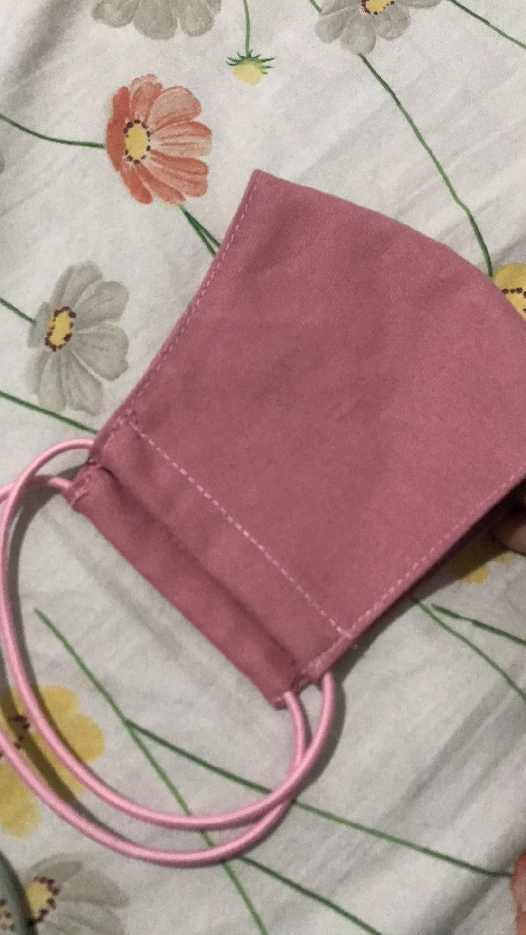 Masker Premium Dusty Pink Patch Kucing