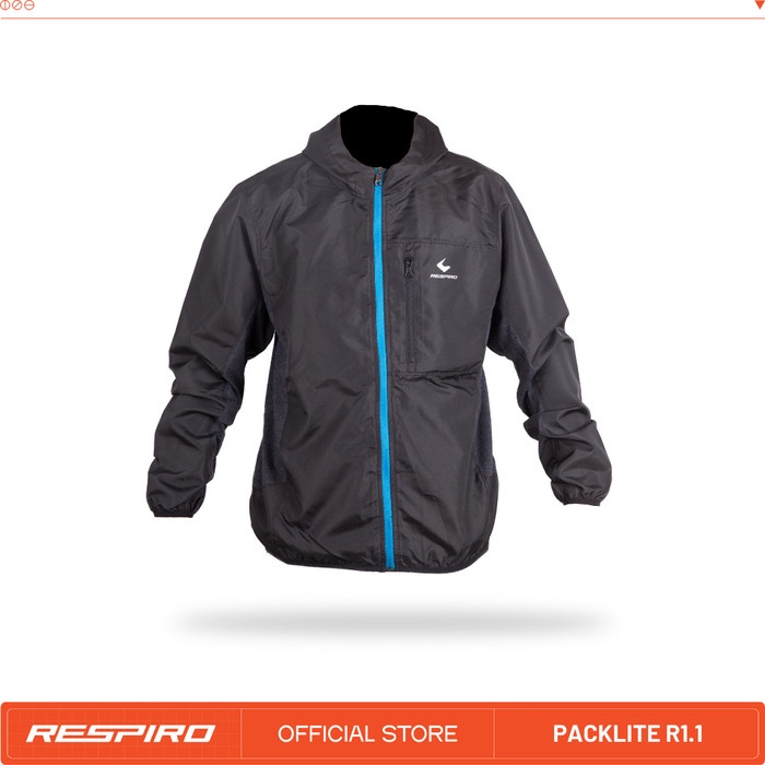 ✨ BISA COD ✨ Respiro Packlite | Jaket Motor Windproof Lipat Praktis - Hitam, S