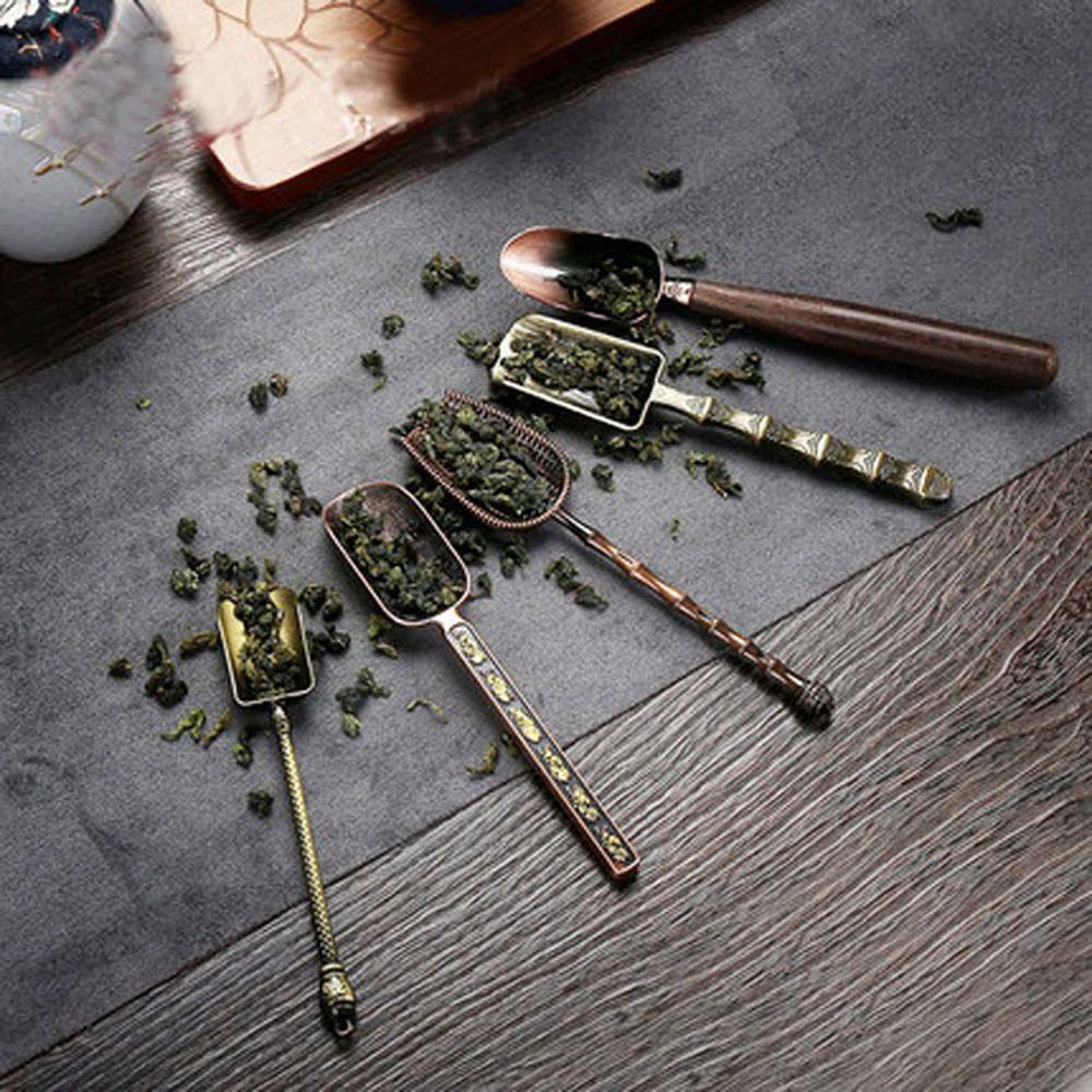 【 ELEGANT 】 Sendok Teh Mini Tembaga Sendok Teh Chinese Kongfu Tea Ceremony Chooser Holder Tea Tools Aksesoris