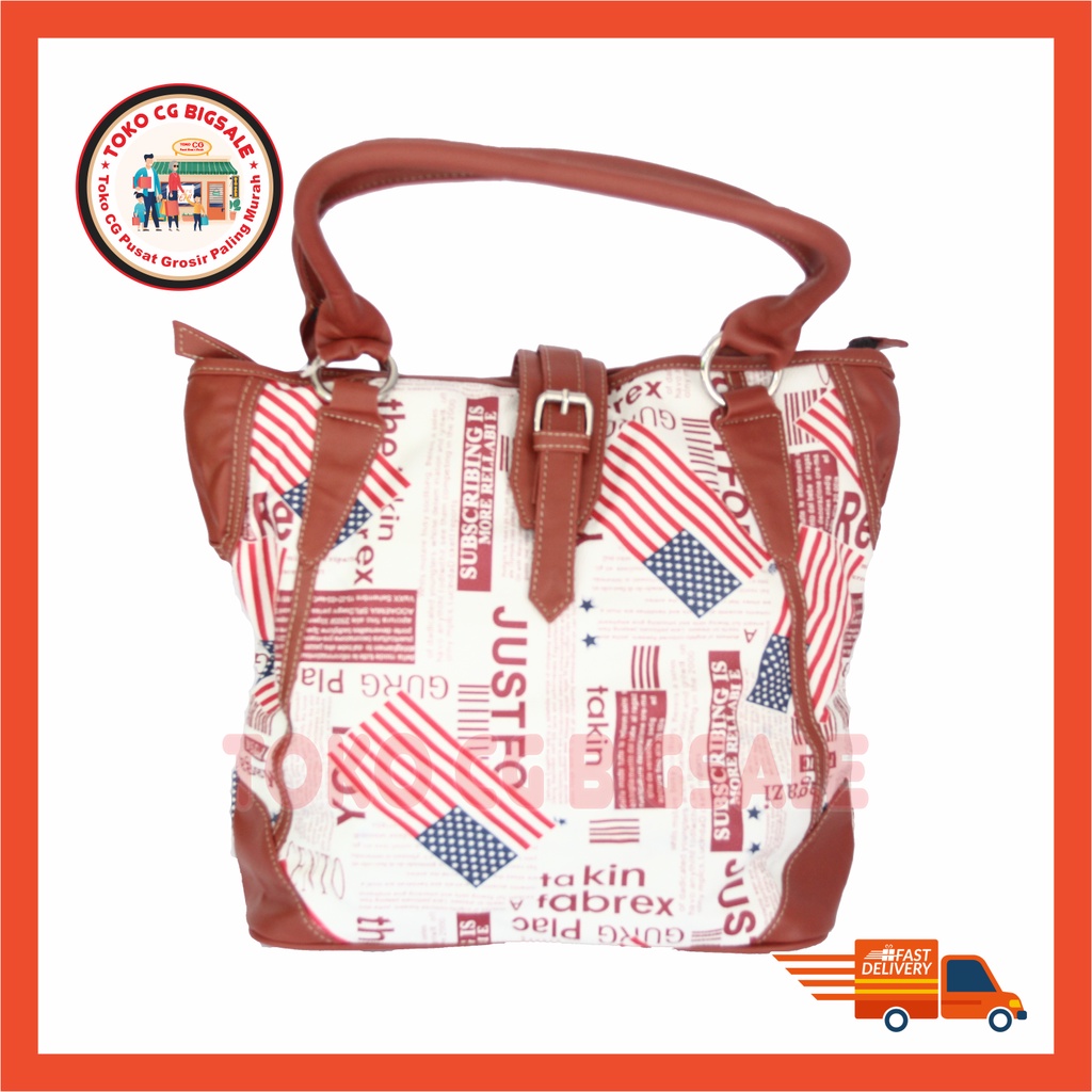 TOKOCGBIGSALE. TAS WANITA IFA AMERICAN  FLAG CHABELA 1 RED VERY NICE BAG FOR DAILY