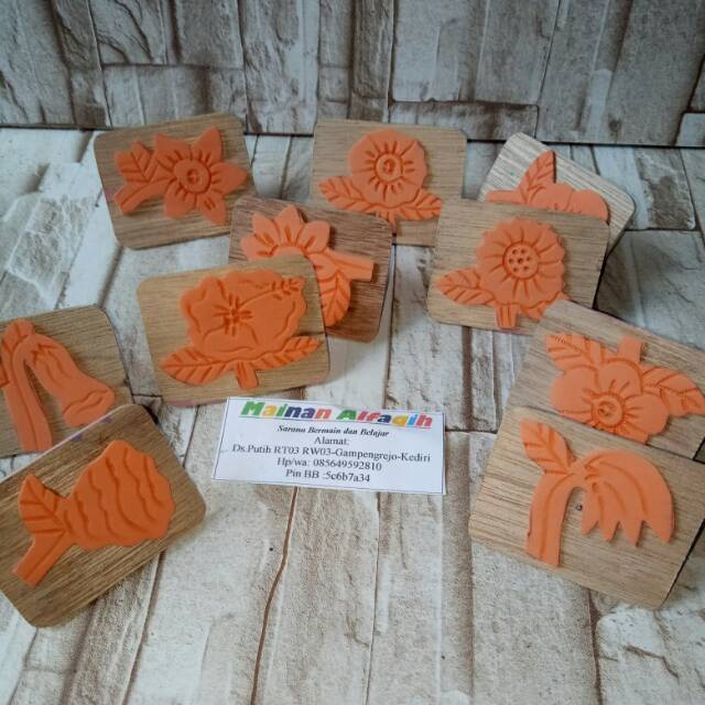 Mainan Anak Edukatif-Mainan Stempel Bunga- Mainan Mengecap