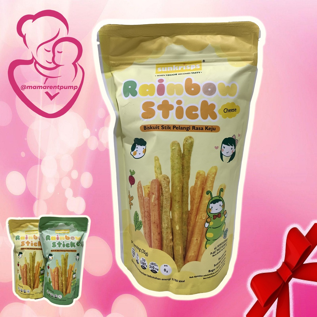 SUNKRISPS Rainbow Stick 50 G snack cemilan anak mpasi sunkrisp 50g