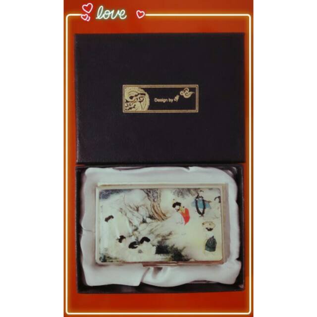 

Souvenir/gift/oleh-oleh korea tempar kartu nama dengan cermin (card holder)