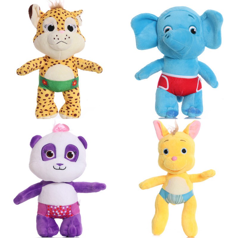 &lt; Available &gt; Word Party Plush Toy Cartoon Lulu Franny Bailey Kip Leopard Kangaroo Elephant Panda Stuffed Animal Soft Toys Kids Gift