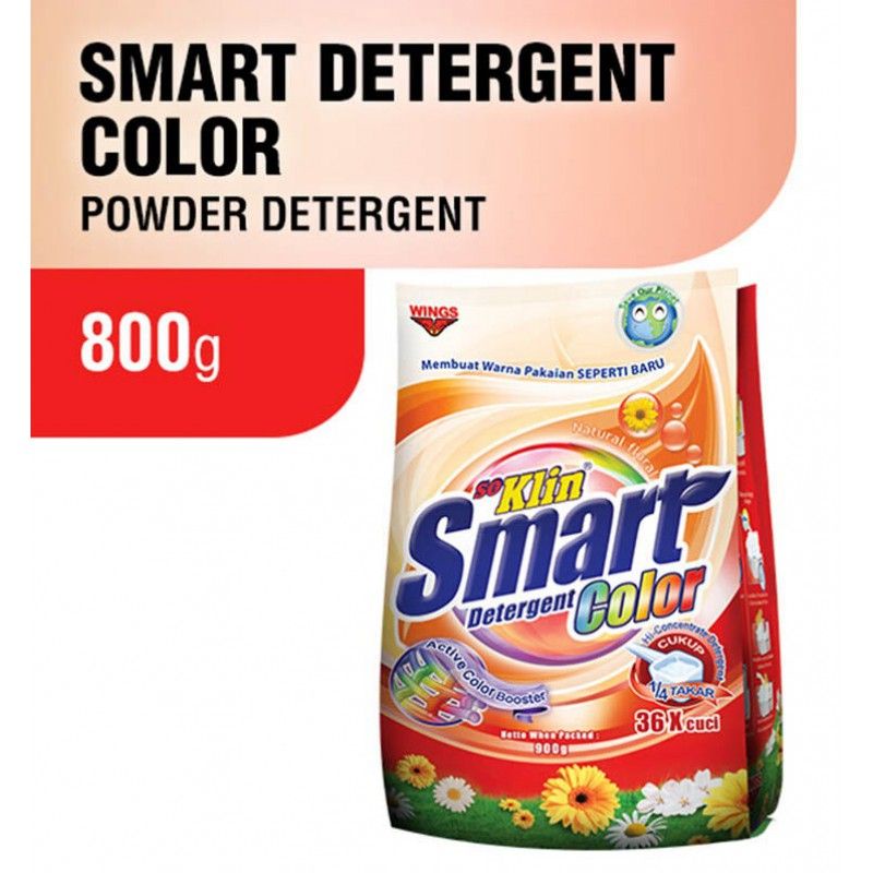 SOKLIN SMART DETERGENT BUBUK 800GR (GRATIS PIRING KERAMIK )