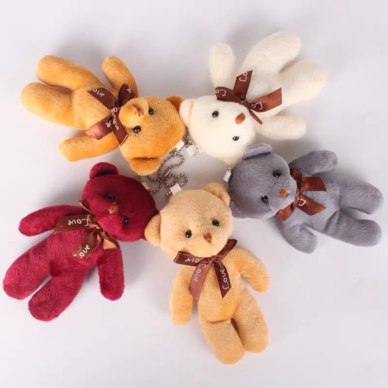 Gantungan Kunci Beruang Boneka Kecil Teddy Bear Keychain Keyring Kado Lucu Imut