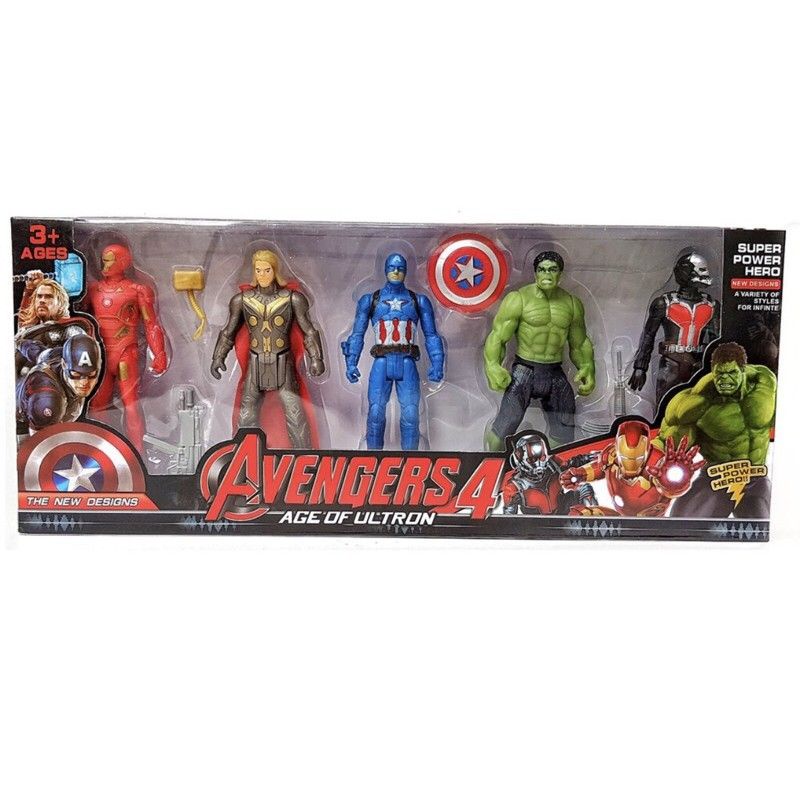 MAINAN ROBOT AVENGERS / MAINAN ANAK MINIATUR HULK / ROBOT IRONMAN DUS ISI 5 PCS PROMO TERMURAH COD