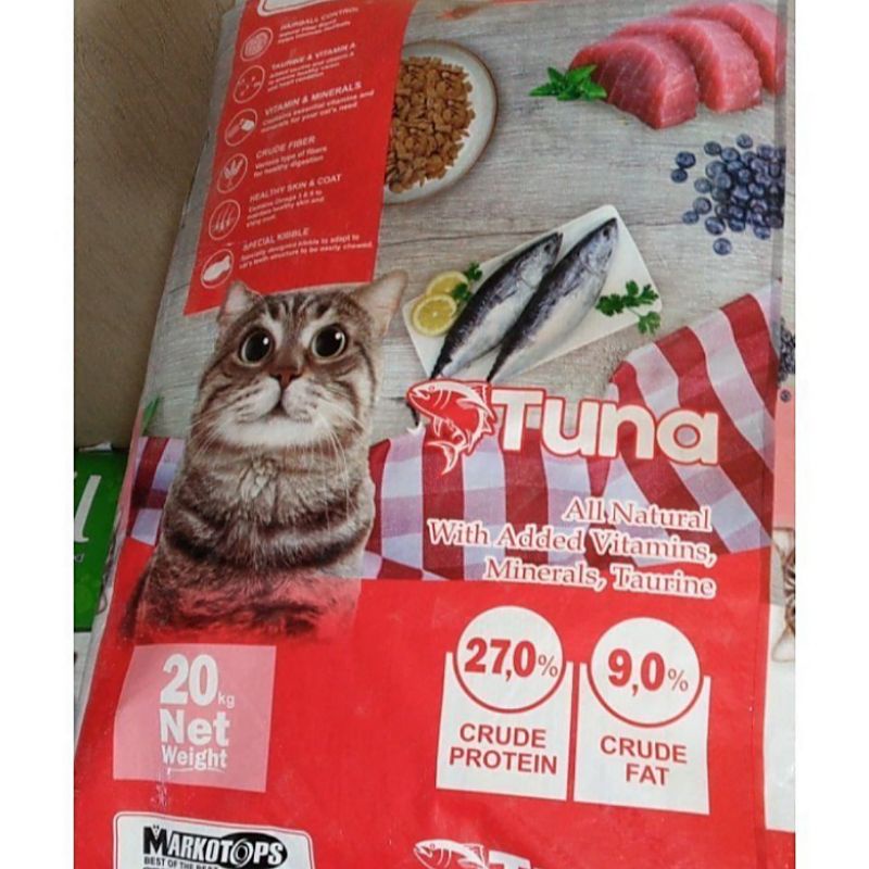 Gojeg Markotop Tuna Makanan Kucing 20kg / Cat food / Markotops Tuna 20 kg