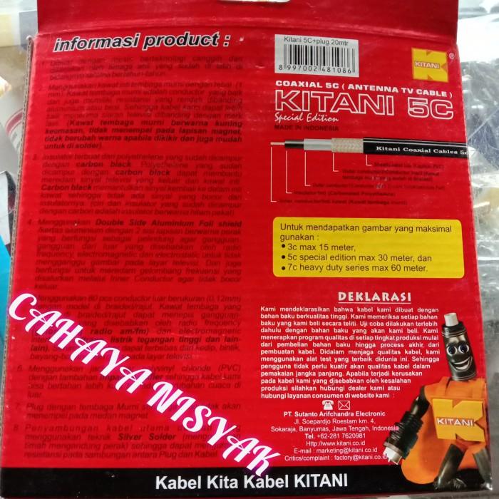 KABEL ANTENA TV KITANI 5C ( COAXIAL CABLE ) 20Meter