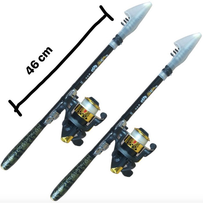 Joran tegek kolong batik ruas pendek 46cm carbon 270 360