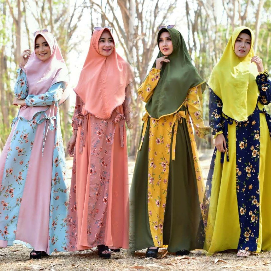 Summer Gamis syari original by Nararya
