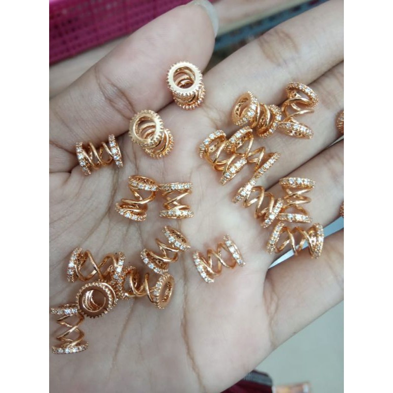 TERBARU Liontin charm tabung lapis emas