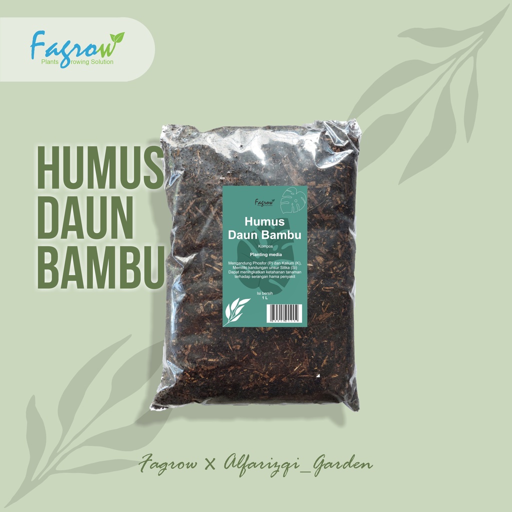 Humus Daun Bambu | Pupuk Kompos Daun Bambu 1 Liter