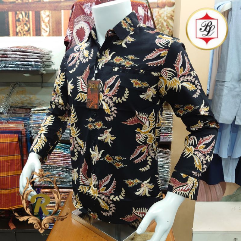 Batik Bali Lestari kemeja batik pria lengan panjang slimfit SL02
