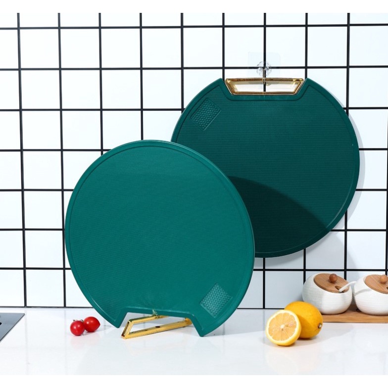 (KJO) 2in1 Cutting Board / Talenan Bulat 2 in 1 dan Parutan Minimalis Bahan Plastik Anti Jamur Bakteri Bisa Berdiri