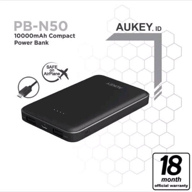 Powerbank Aukey PB-N50 Original 10000mah Original 100%