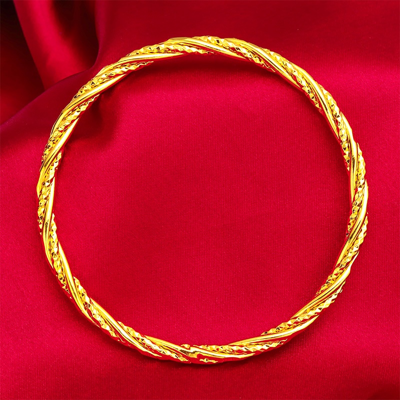 Gelang Model Twist Lapis Emas 24k Untuk Wanita